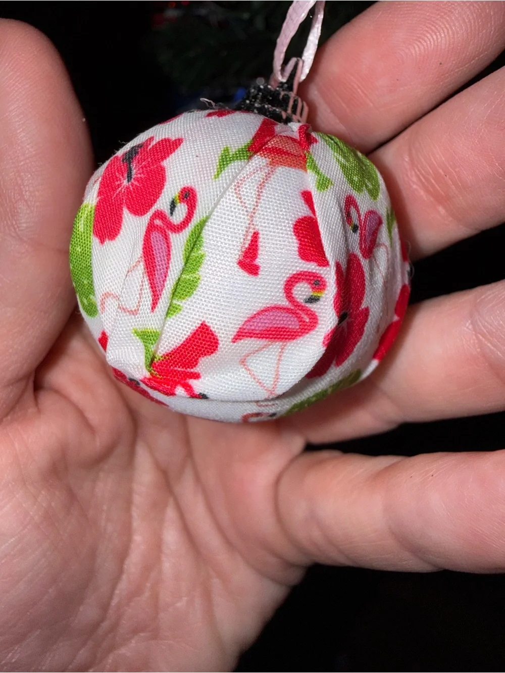 Summer & Flamingo themed Mini Fabric Ornament